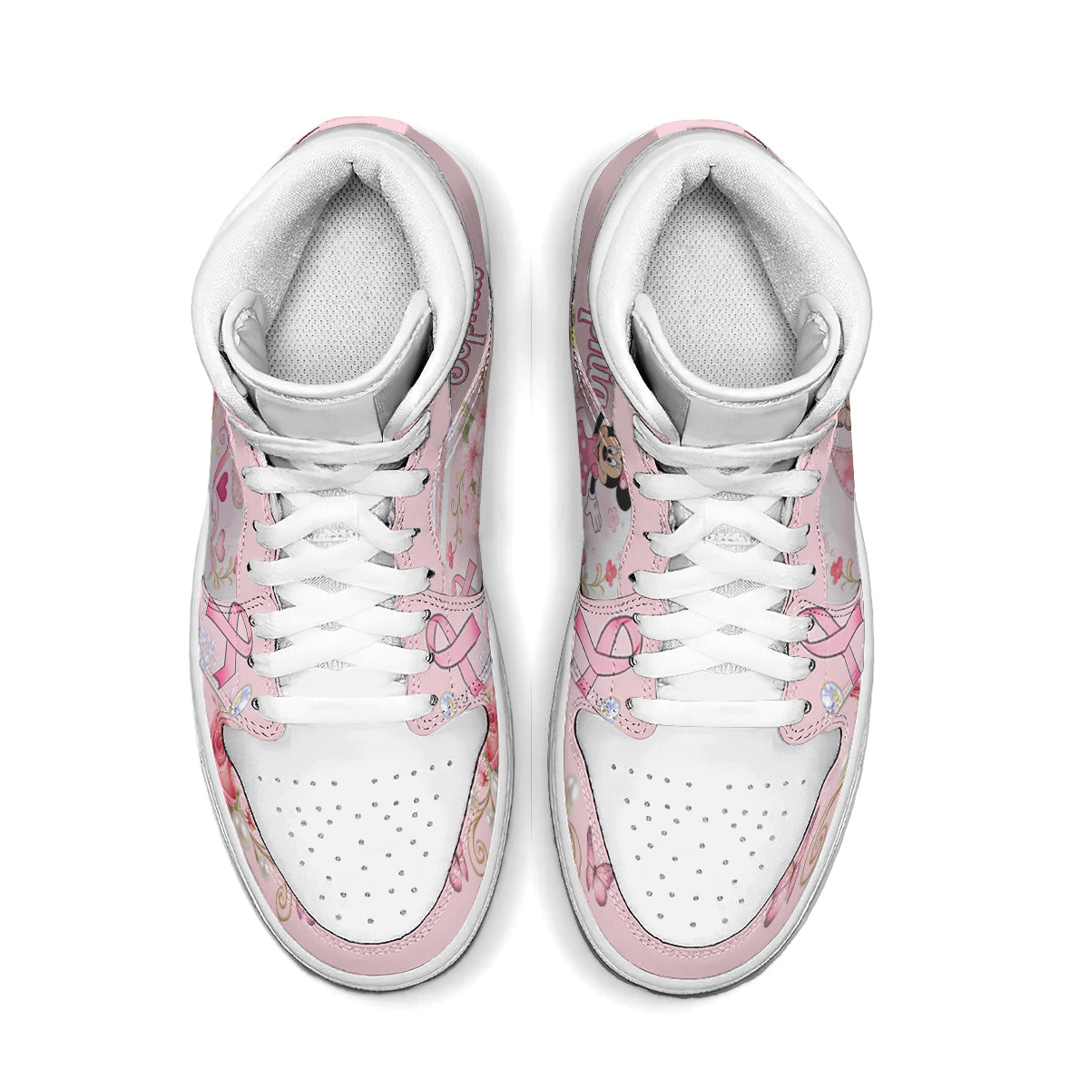 Never Give Up - Personalized Breast Cancer Awareness Air Jordan Hightop