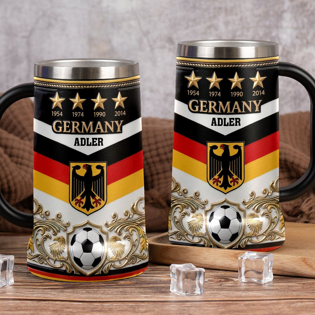 Germany Four Times Champion - Personalized Soccer Beer Stein