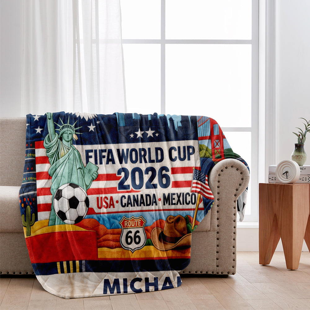 Love Soccer - Personalized Soccer Blanket