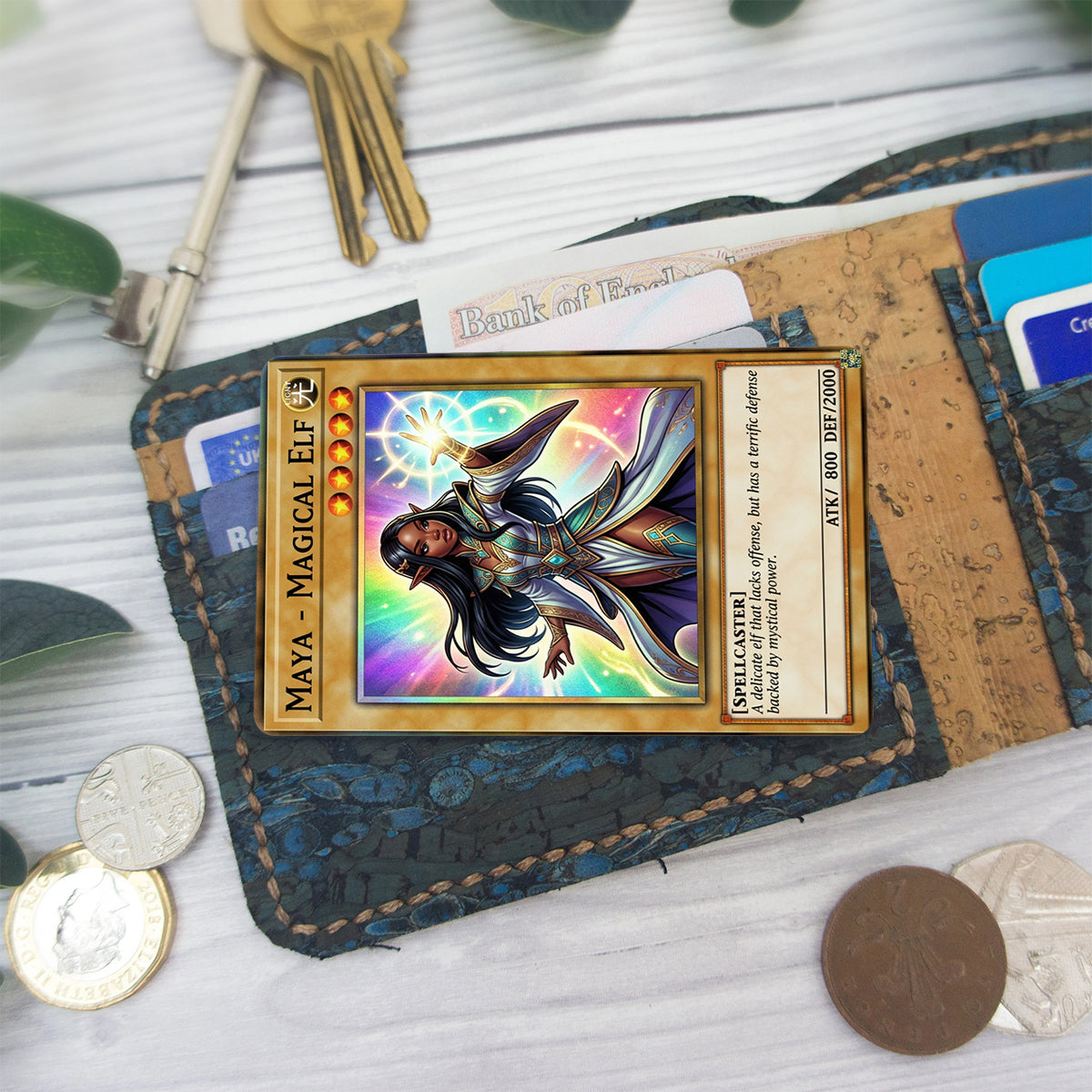 Custom Magic Card - Personalized Monster Card Wallet Insert Card