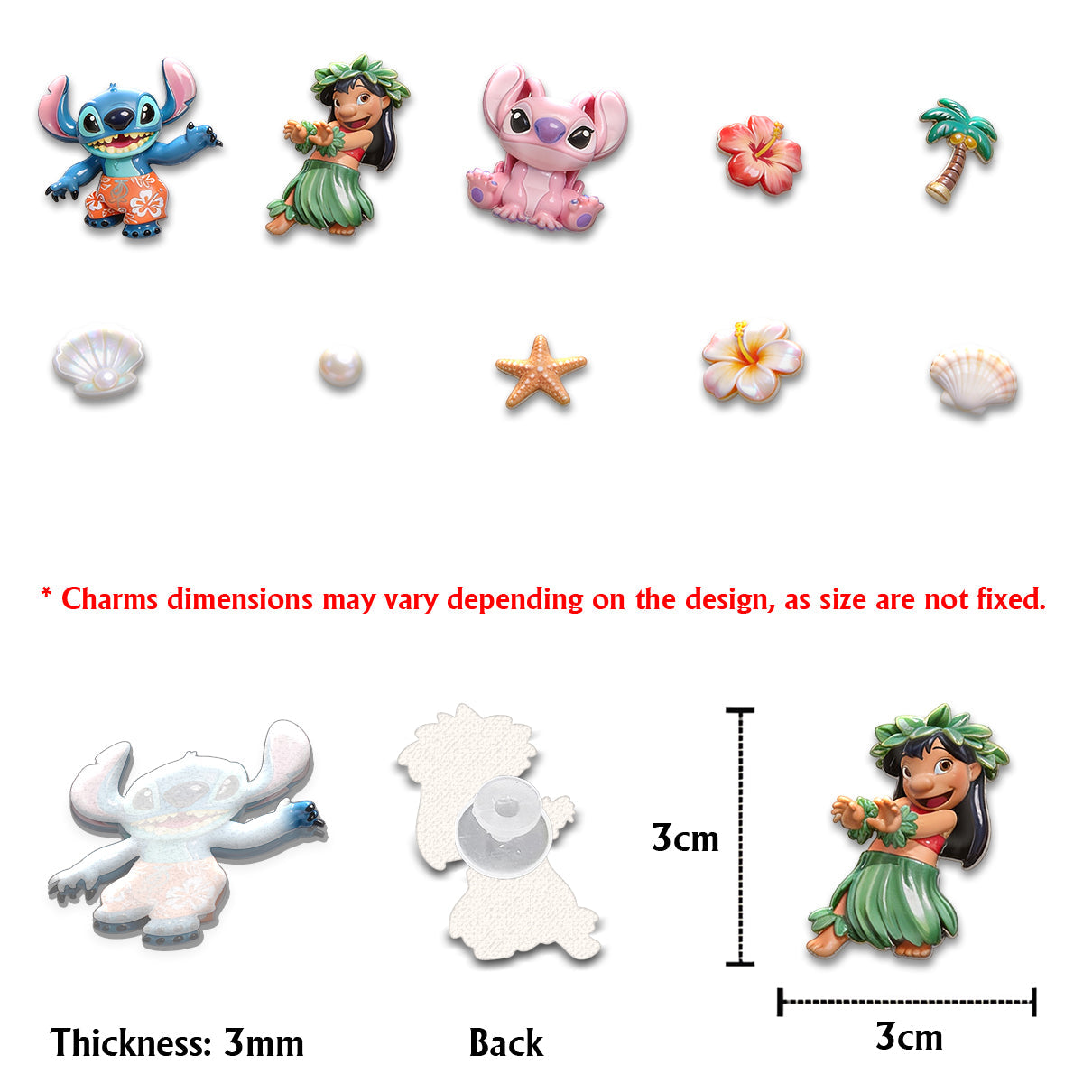 Aloha Ohana Cartoon Monster, Summer Vibes - Personalized Ohana Scrocs Shoes With Charms