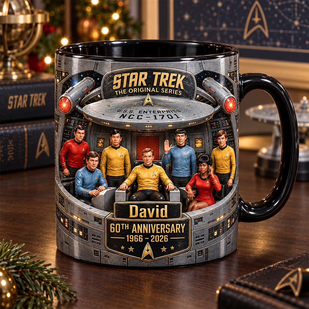 Merry Christmas - Personalized Star Fleet Accent Mug