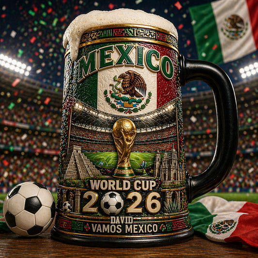 World Cup 2026 Mexico - Personalized Soccer Beer Stein