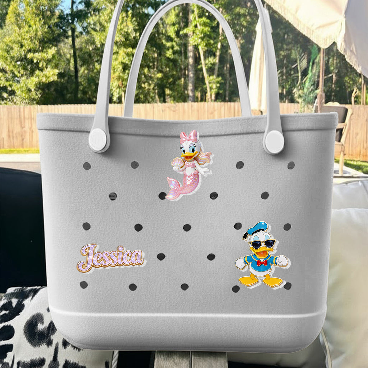Magical Cartoon Mouse - Personalized Mouse Bucket Tote With Charms