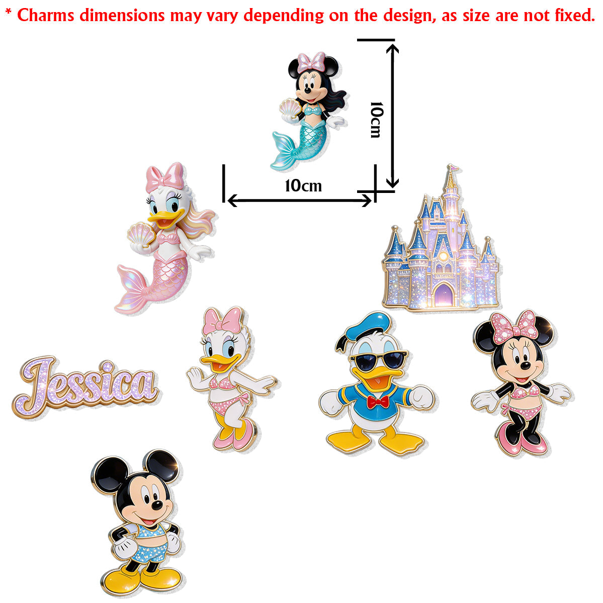 Magical Cartoon Mouse - Personalized Mouse Bucket Tote With Charms