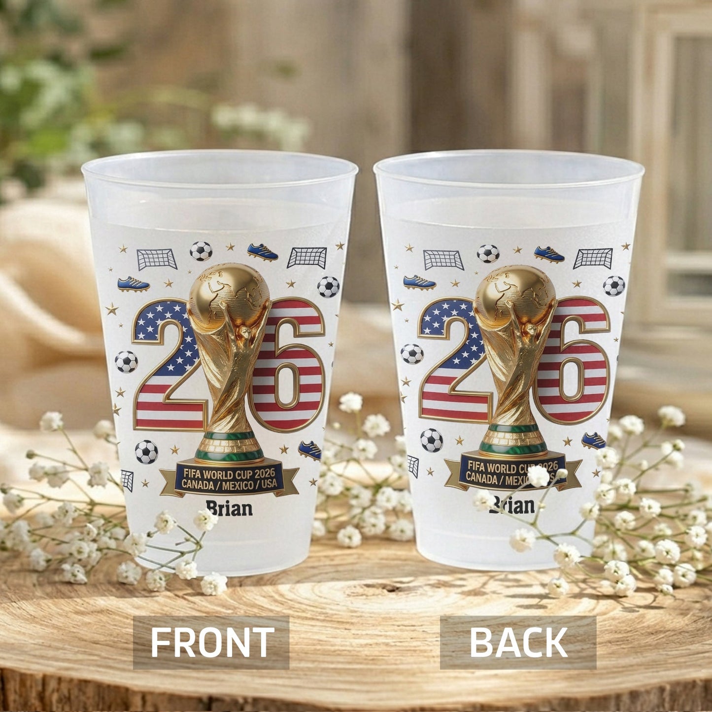 The Champion - Personalized Soccer Frosted Cup