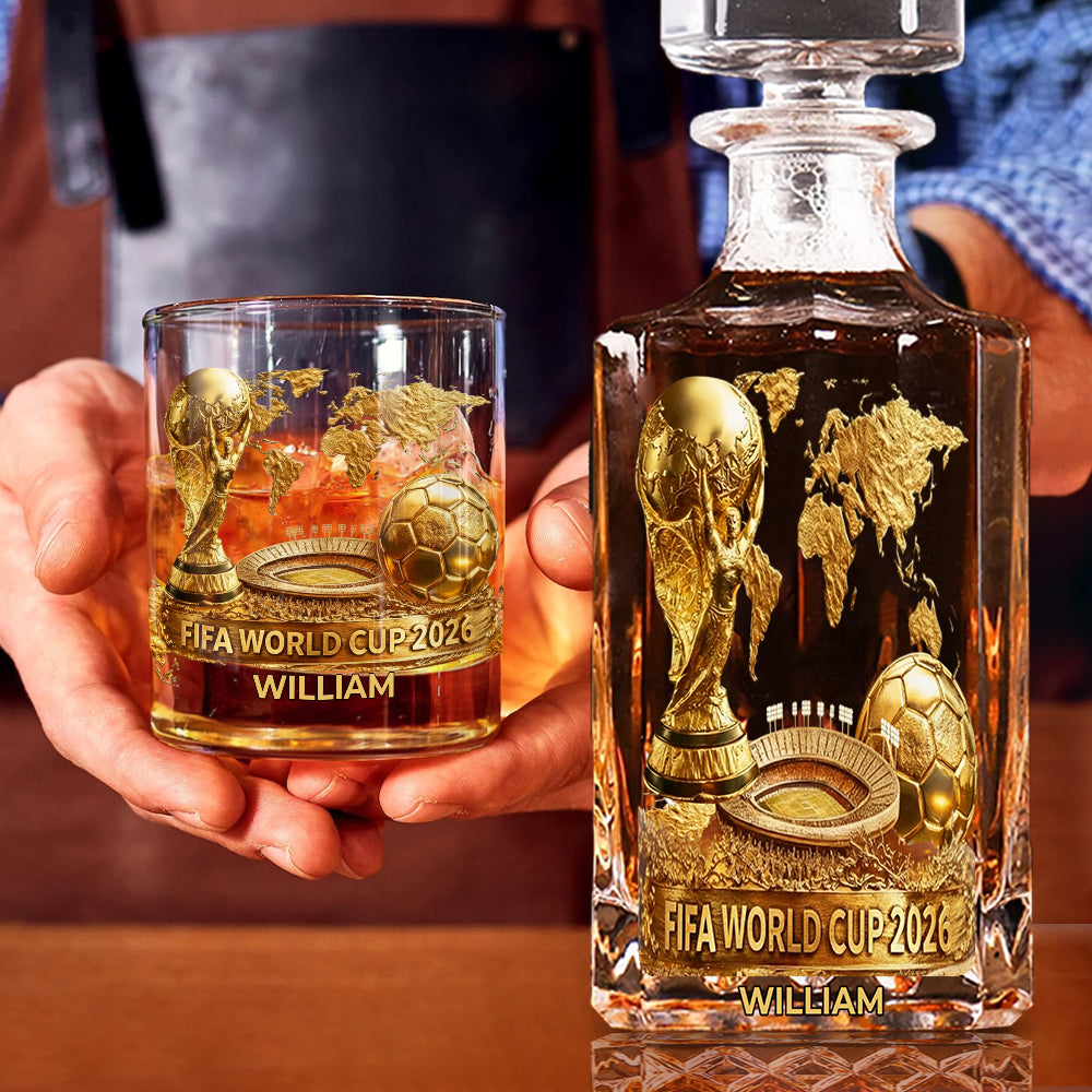 The World Cup 2026 - Personalized Soccer Whiskey Glass