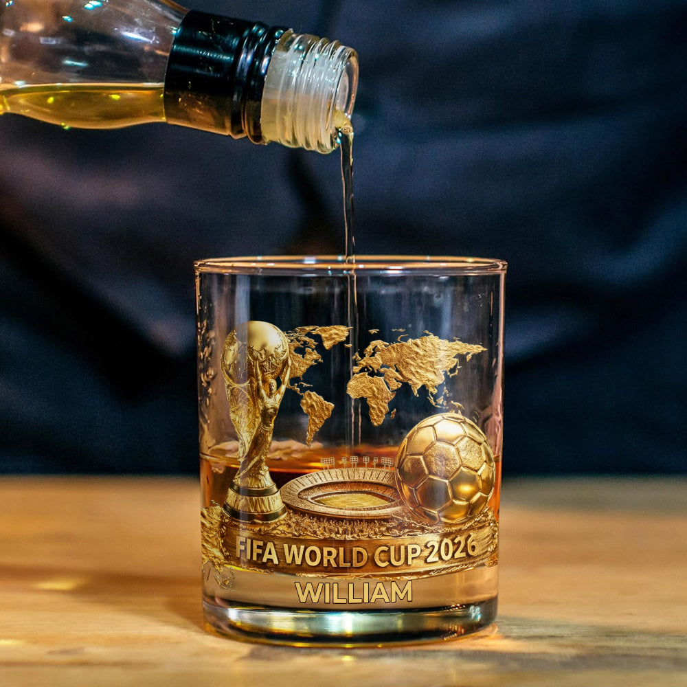 The World Cup 2026 - Personalized Soccer Whiskey Glass