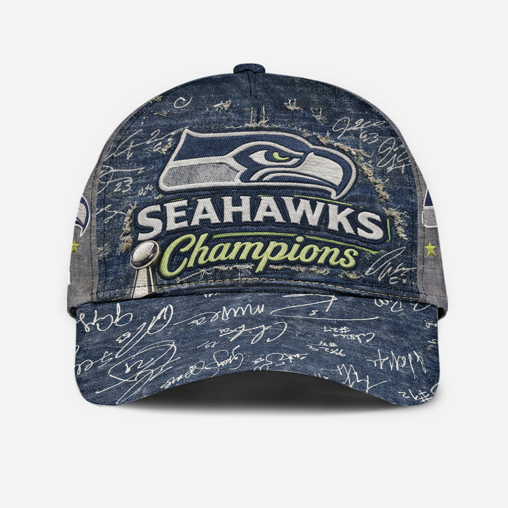 Seattle - Seahawks Football Team - Personalized American Football Classic Cap