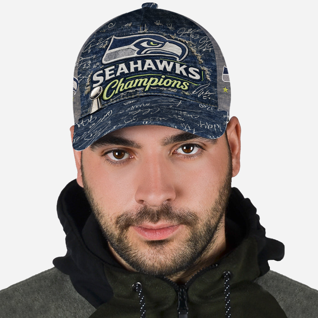Seattle - Seahawks Football Team - Personalized American Football Classic Cap