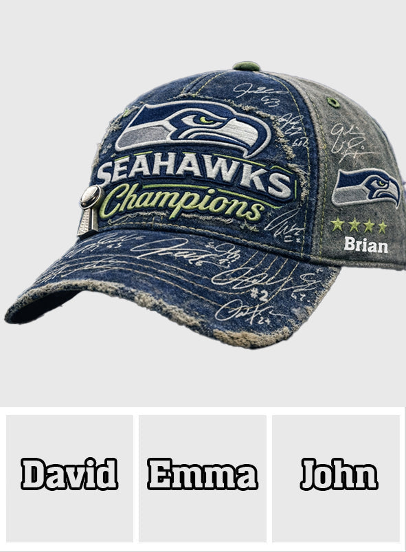 Seattle - Seahawks Football Team - Personalized American Football Classic Cap