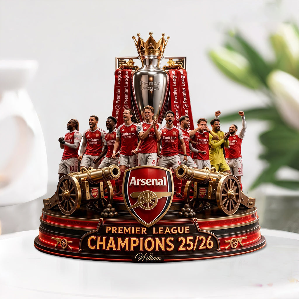 Premier League Champions 25/26 - Personalized Soccer Custom Shaped Acrylic Plaque