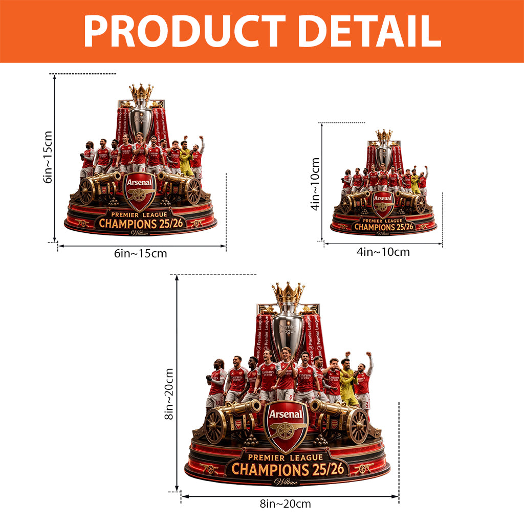 Premier League Champions 25/26 - Personalized Soccer Custom Shaped Acrylic Plaque