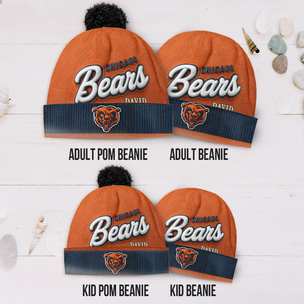 Bears Chicago Football Team - Personalized American Football Beanie Hat