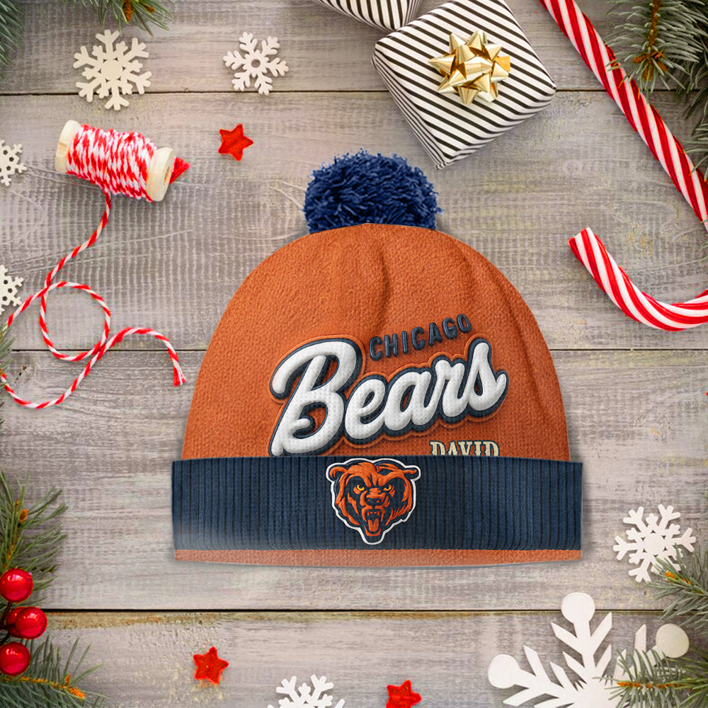 Bears Chicago Football Team - Personalized American Football Beanie Hat