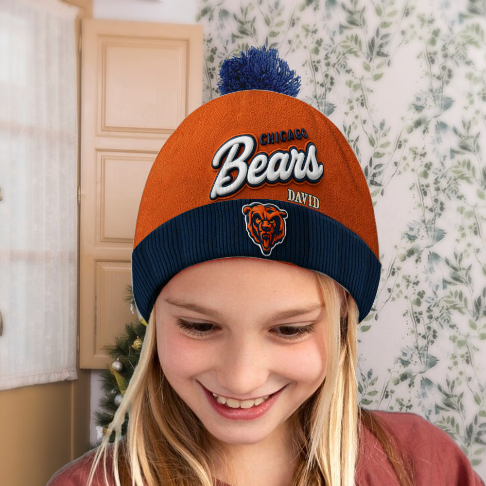 Bears Chicago Football Team - Personalized American Football Beanie Hat